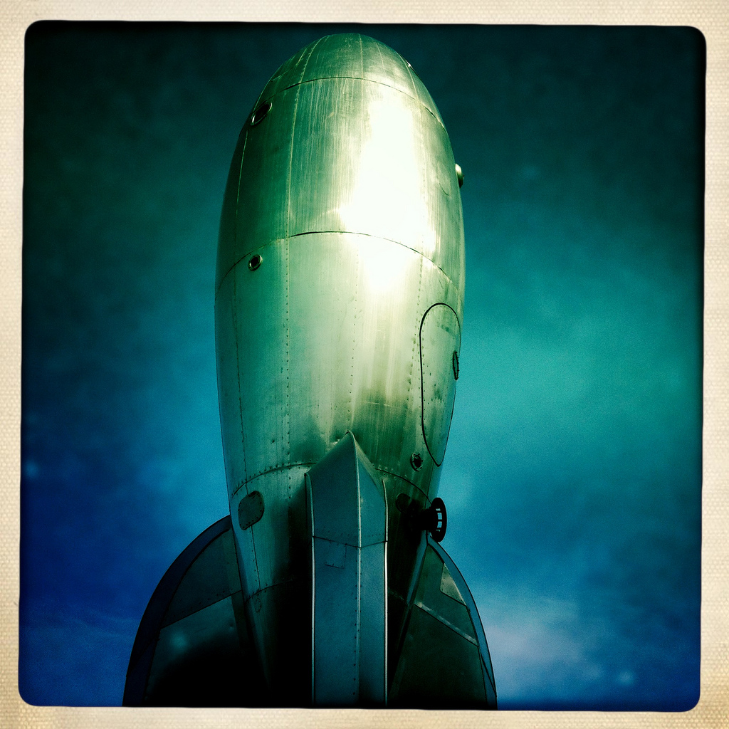 Raygun gothic rocketship